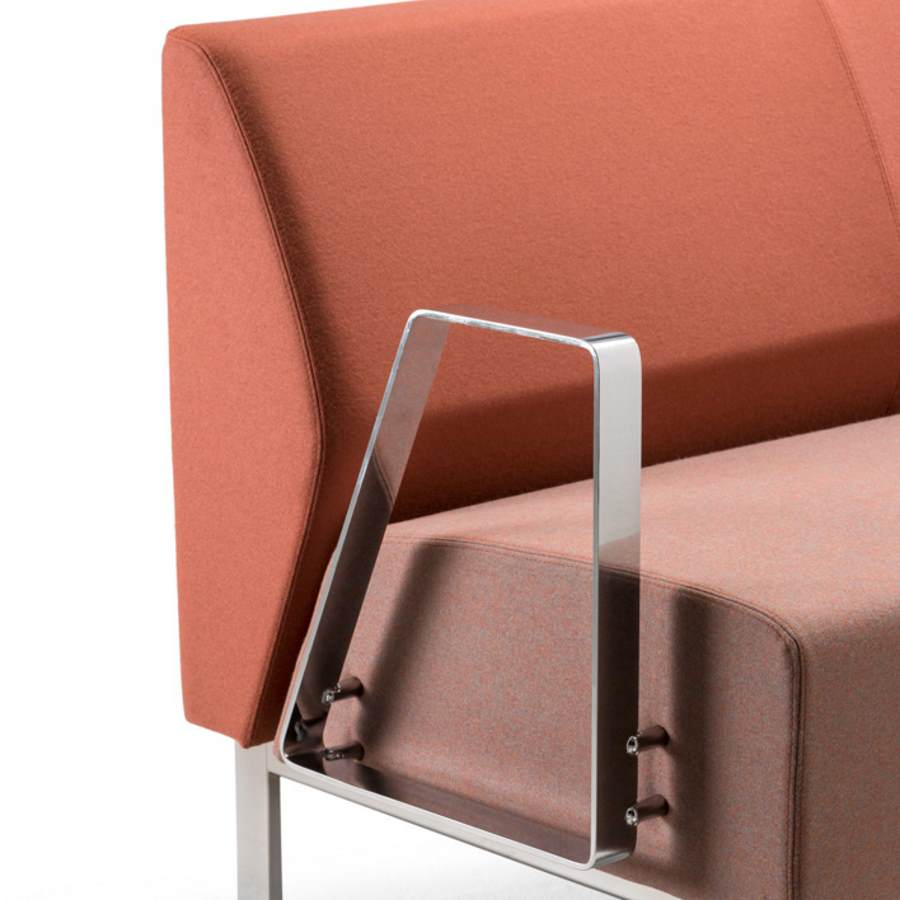 Link 2-Sitzer mit Stahl-Armlehnen, Art.-Nr. 225-0040/S